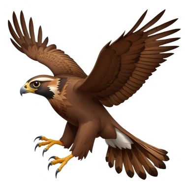 dynamic falcon in mid-flight evoking Puy du Fou theme park sticker