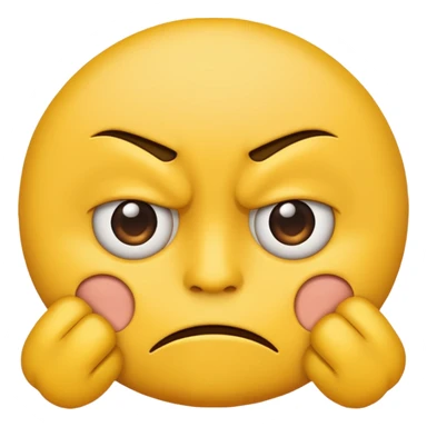 Disgusted yellow emoji  sticker