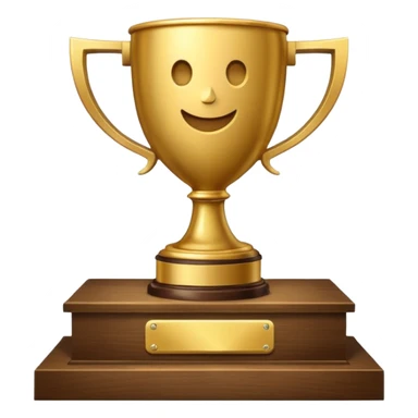 trophy on a podium sticker