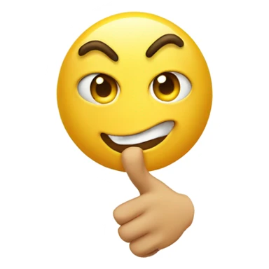Yellow emoji pointing at the camera with a disgusted face sticker