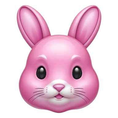 crystal bunny pink sticker