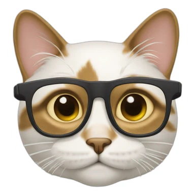 un gato con lentes sticker