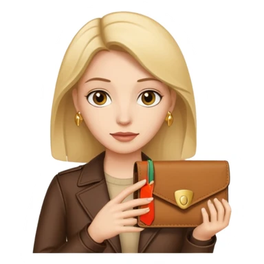 cartera de mujer color beige sticker