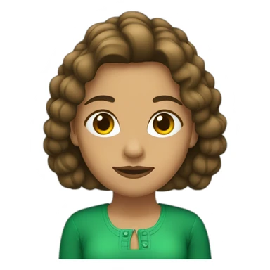 Mujer de 28 años con pelo castaño y ojos verdes sticker