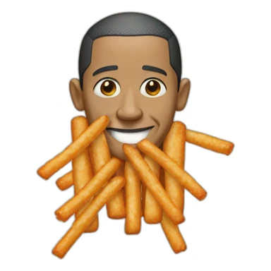 obama eating fishsticks sticker