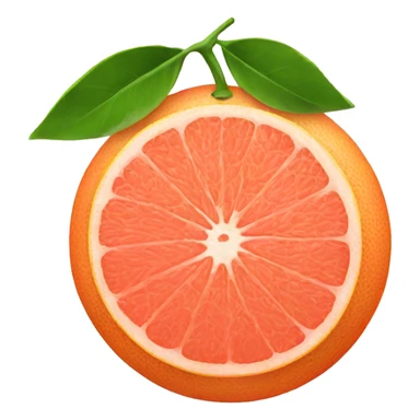 Grapefruit with leaves sticker