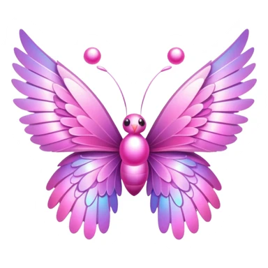 Sparkly little pink pong wings  sticker