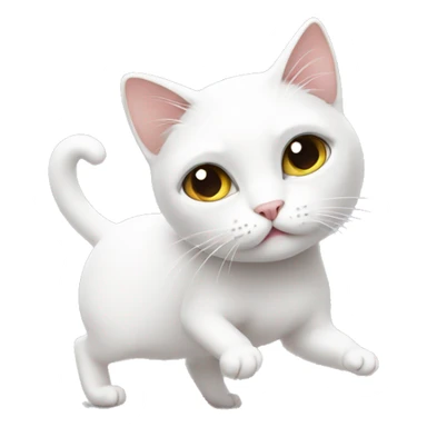 White Cat “ballet vibes” sticker