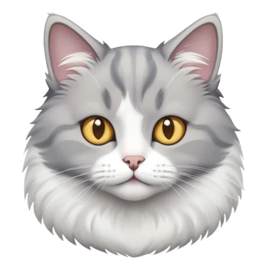 ✨🌙🐈‍⬛grey and white short fur sticker