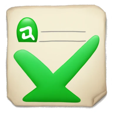 a check box with a green tick in it sticker