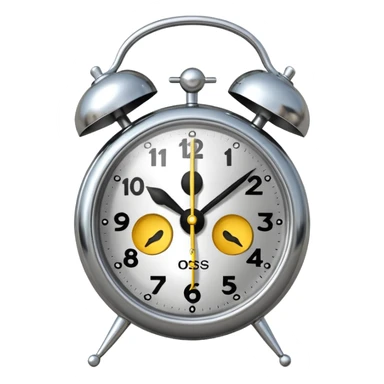 classic alarm clock with bells sticker