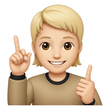 smile face with middle finger sticker