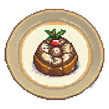 minimal pudding on a plate sticker