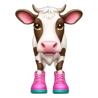 cow with Pink Shoes sticker