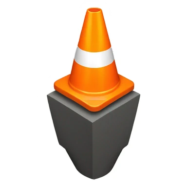 a traffic cone sticker