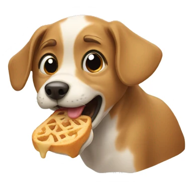 Dog eating  sticker