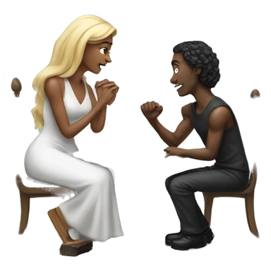 chess play with mone sticker