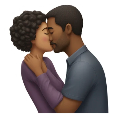 A Man kissing woman on the cheek sticker