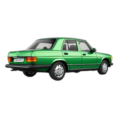 voiture electrique mercedes longue verte sticker