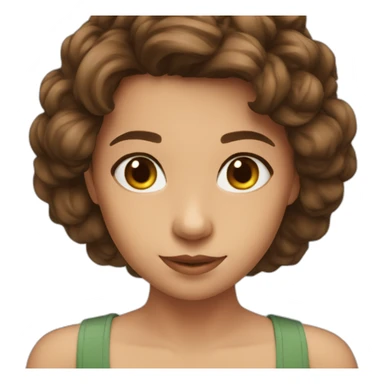 Ferne 6 years brown hair sticker