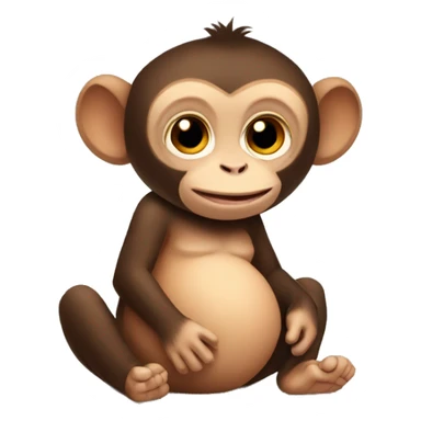 pregnant monkey sticker