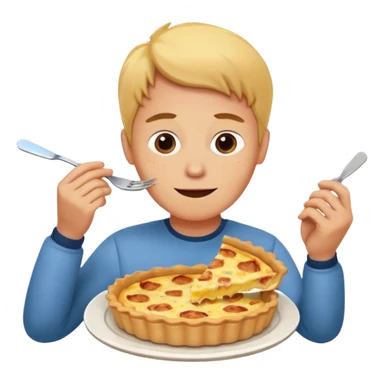 Eating quiche Lorraine sticker