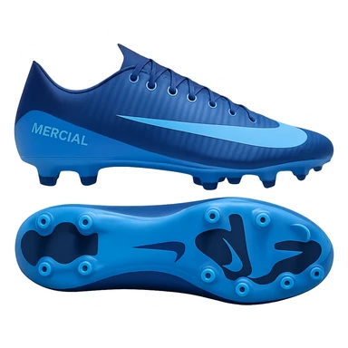 Edit the Nike Mercurial Vapor football boot in blue colorway, keep the style and details exactly as in the reference image, with no background. sticker