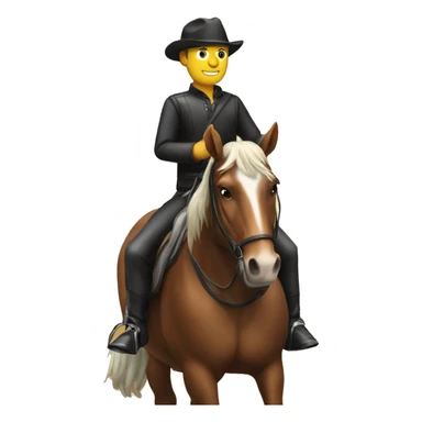  horse riding man sticker