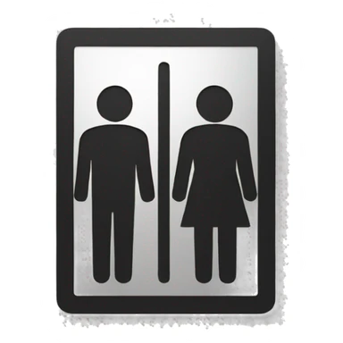 men restroom sign sticker