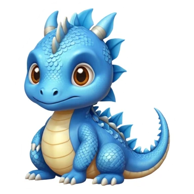 fat choncc baby blue dragon sticker