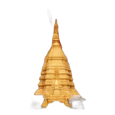 BAPS mandir white marvel red flags golden pinnacle sticker