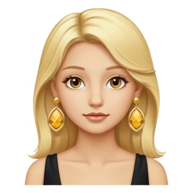 A rich girl wearing earrings blonde sticker