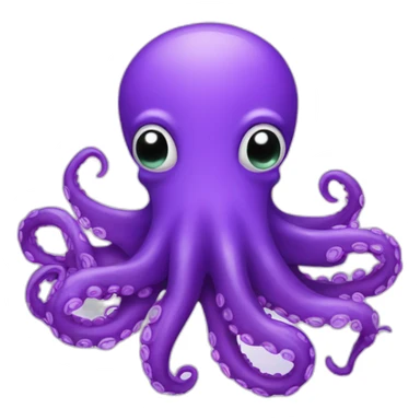 purple octopus sticker