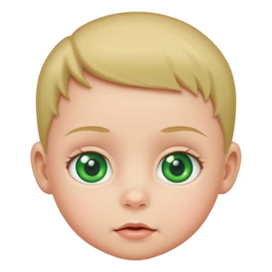 green eye baby sticker
