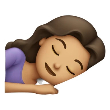 A brunette sleeping sticker