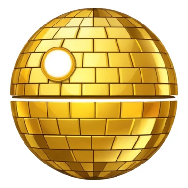 golden sparkling disco ball sticker