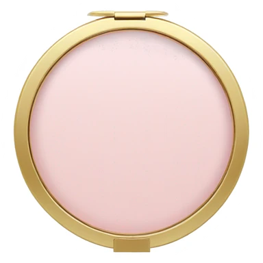 pastel pink powder compact with mirror sticker