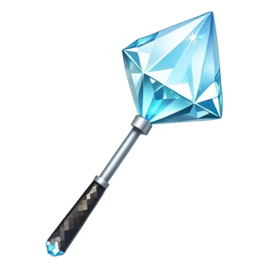 diamond minecraft hoe with sparkles sticker