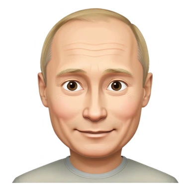 russian president Putin smiles slyly sticker