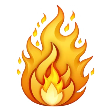 gold fire flame sticker