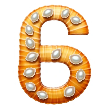 Number 5 is made of shells sticker