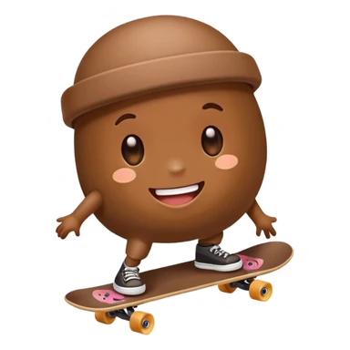  kawaii Poop skateboarding  sticker