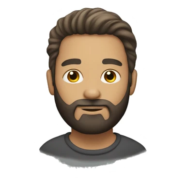 make me a human emoji of a beard person with light skin sticker