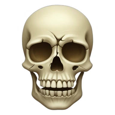 deformed skull sticker