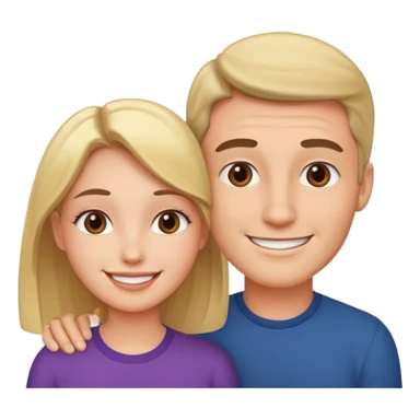 Man head against woman head sticker