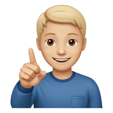 pointing finger towars camera sticker