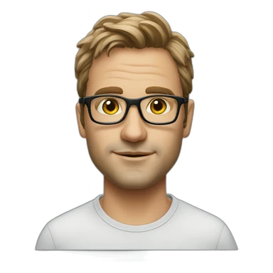 realistic fabien galthie with his iconic glasses sticker