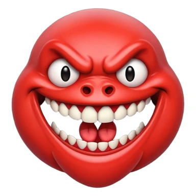 drooling evil sharp teeth monster mouth lips  sticker