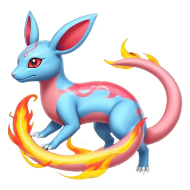 Salandit-Salamence-Sylveon-Umbreon-fusion-Pokémon-hybrid-creature  sticker