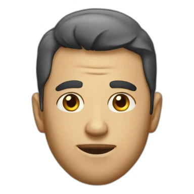 detailed man with eyes bulging out of head sticker